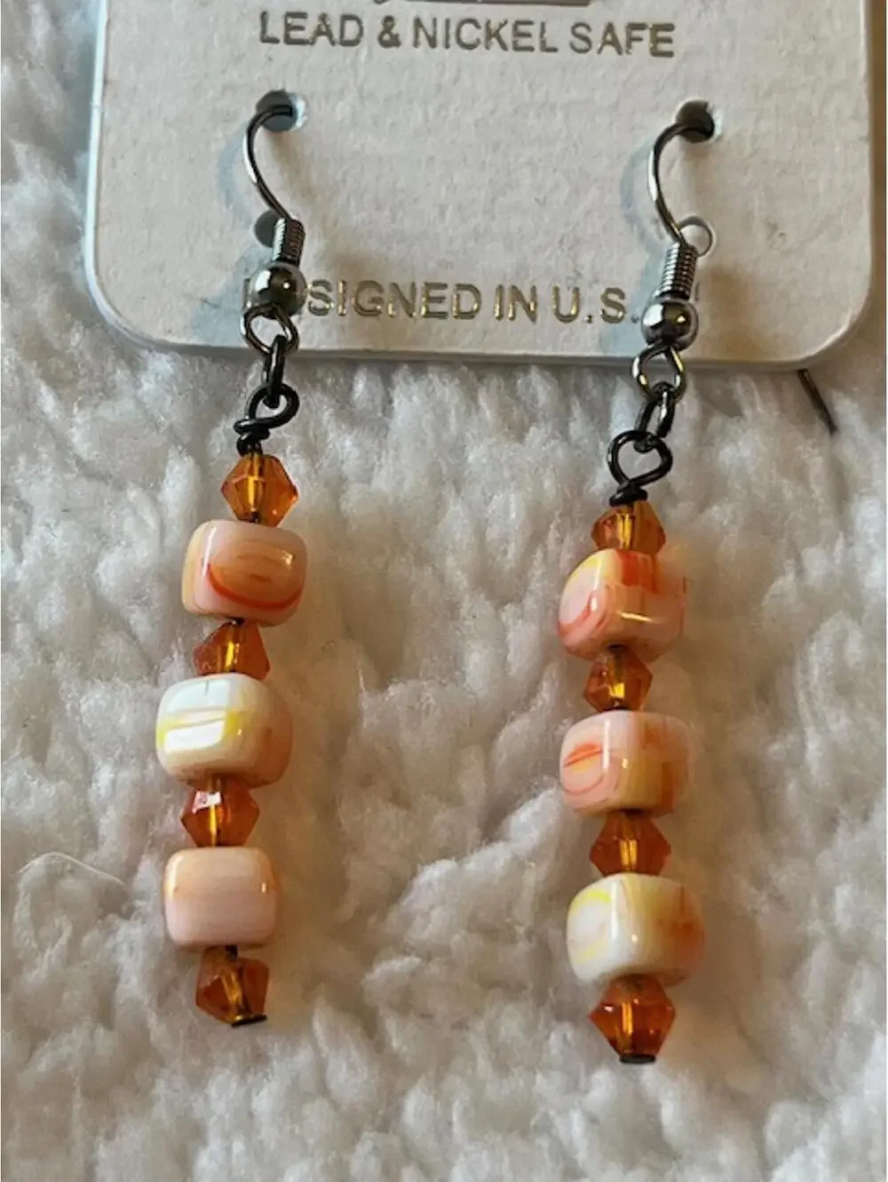 Nena Creation Lead & Nickel Safe Beaded Dangle Earrings